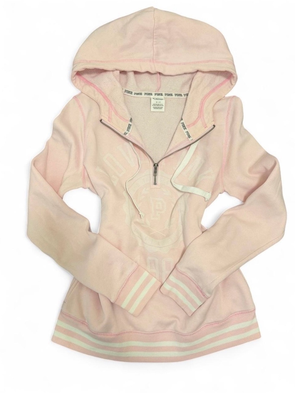 Vintage Victoria’s Secret PINK Hoodie Half-Zip Women's Sweater Size S